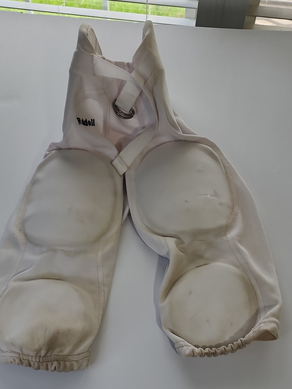 Riddell Kids White Padded Football Girdle - Protective Youth Bottoms